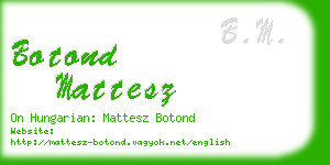 botond mattesz business card